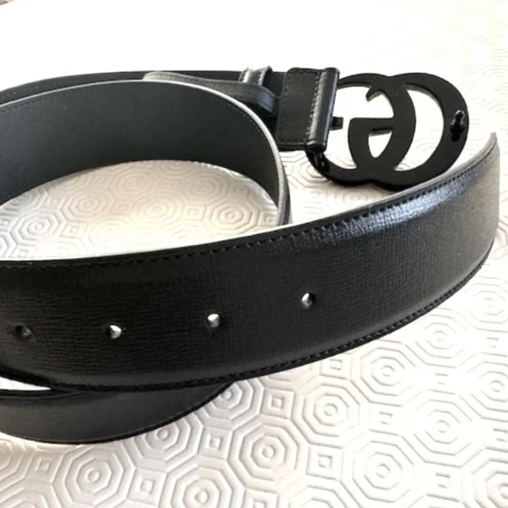 Gucci Signature GG Marmont Buckle Leather Belt